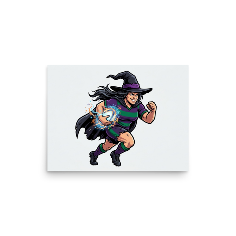 Rugby Witch - Magic Ball Poster
