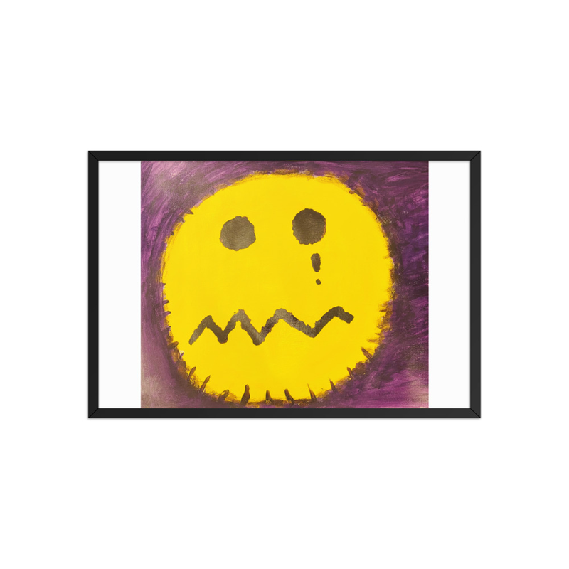 UNHAPPY Framed poster