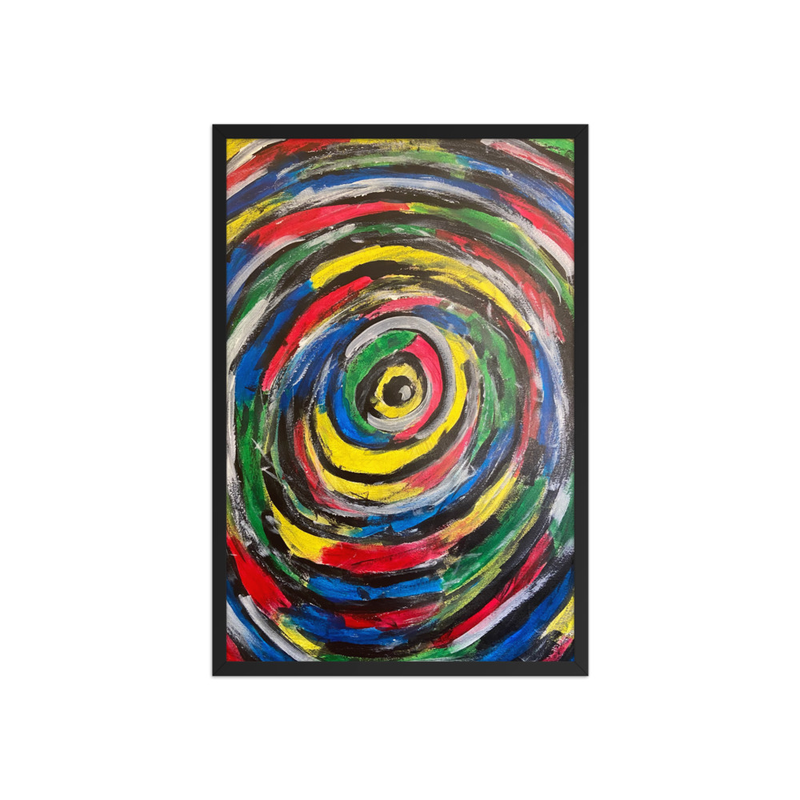 COLOR SWIRL Framed poster