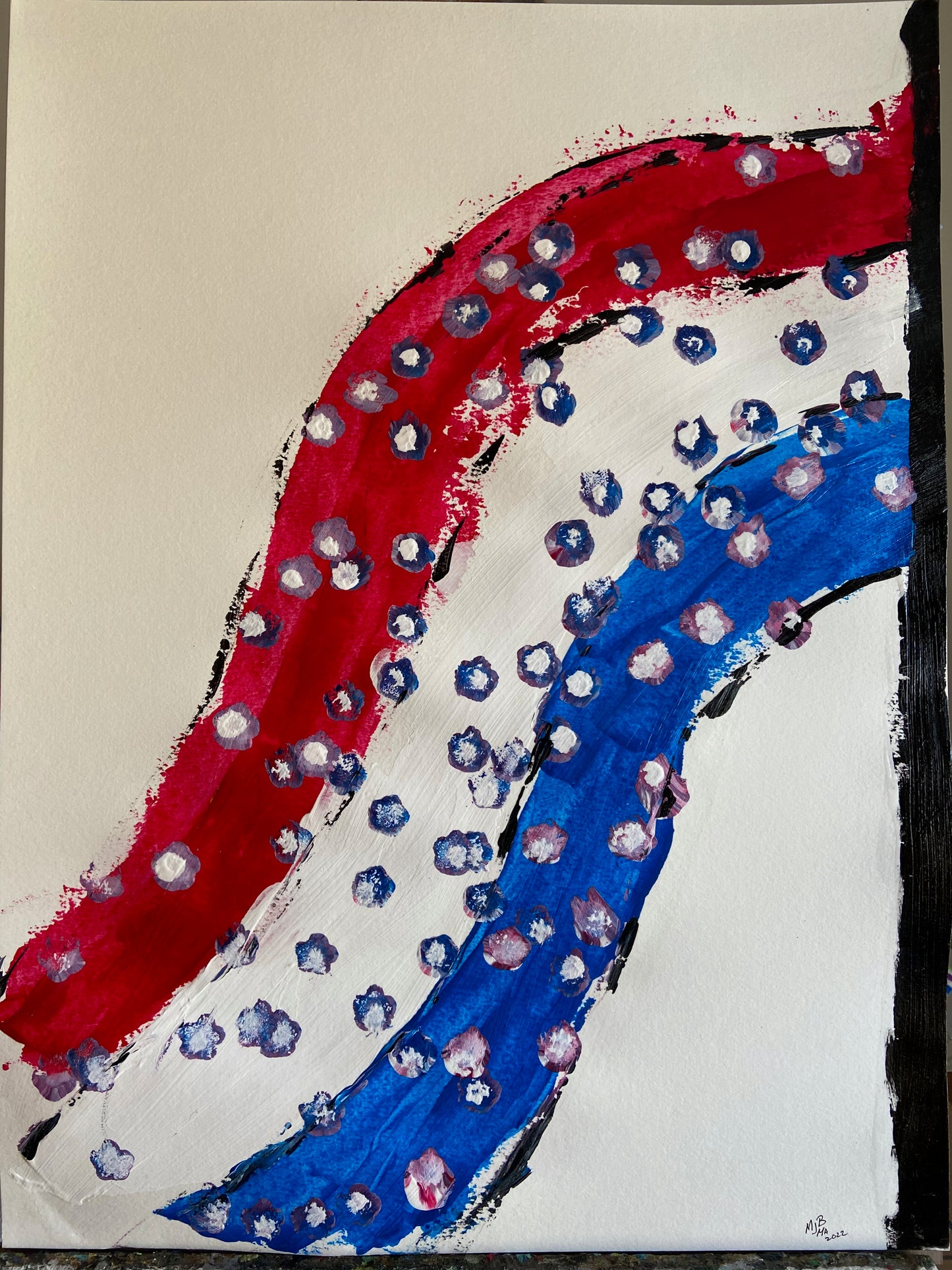 Stars & Stripes Waves — MJB Original (2022) — Signed Art Print