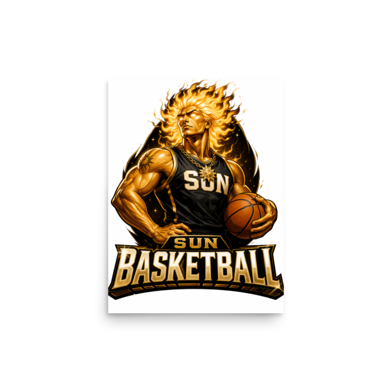 Sun Basketball Poster
