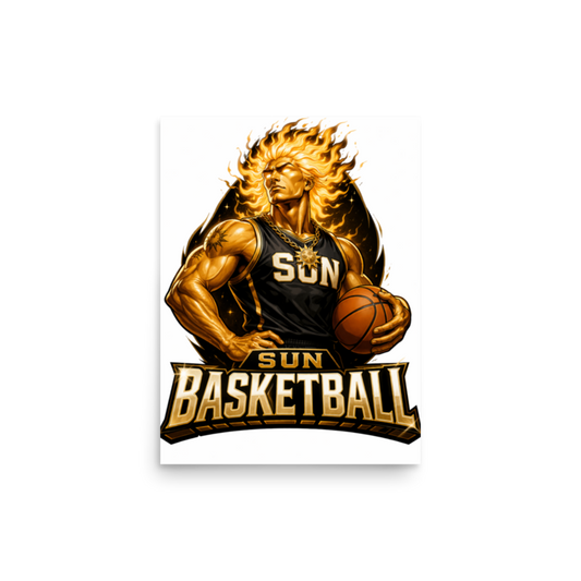 Sun Basketball Poster
