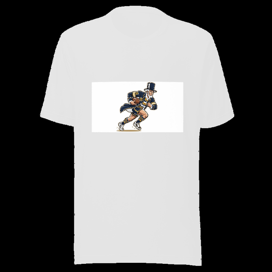 White tee (auto-whitened): Lincoln Football #16