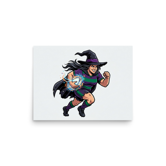 Rugby Witch - Magic Ball Poster