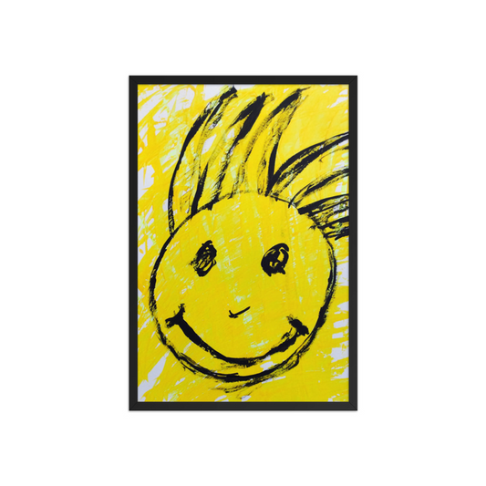 HAPPY Framed poster