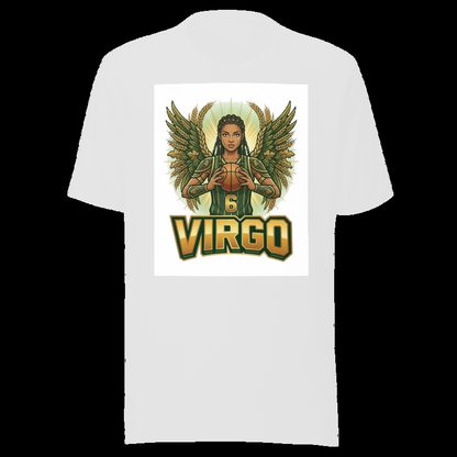 White tee (auto-whitened): Virgo Basketball - Zodiac League