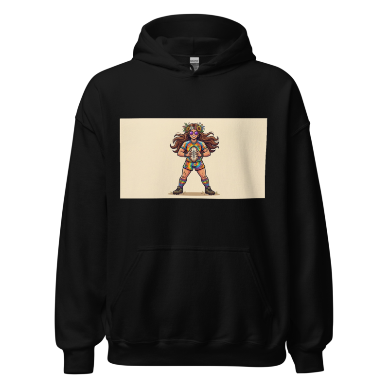 Flower Power Rugby Girl Hoodie