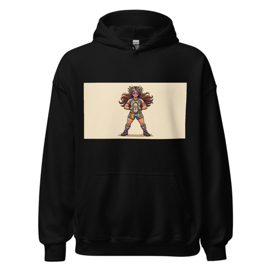 Flower Power Rugby Girl Hoodie