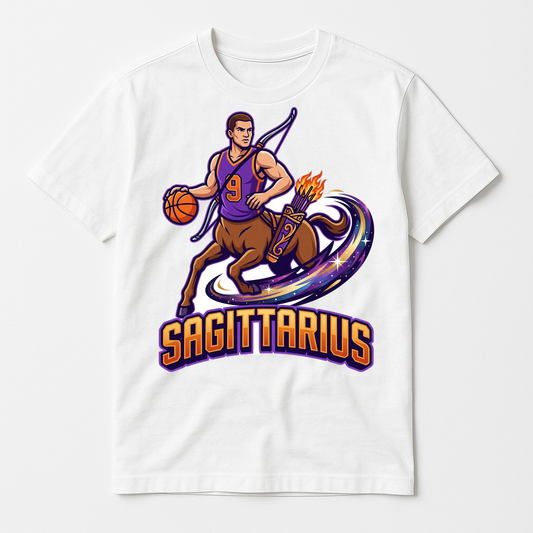 Clean design mockup 2026-08-01: Sagittarius Basketball - Zodiac League