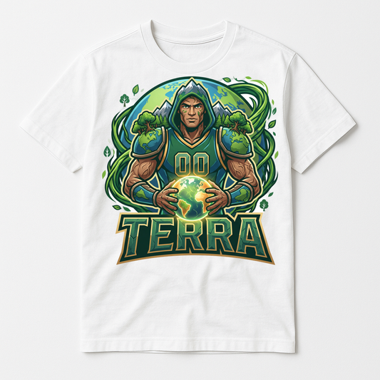 Clean design mockup 2026-08-01: Terra Earth Warrior - Space League
