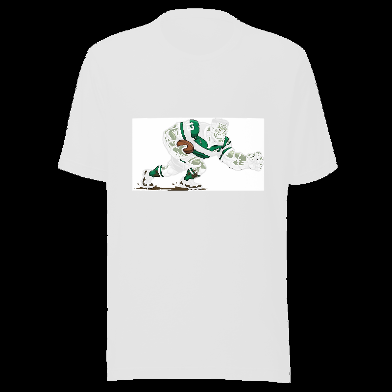White tee (auto-whitened): Frankenstein Football #13