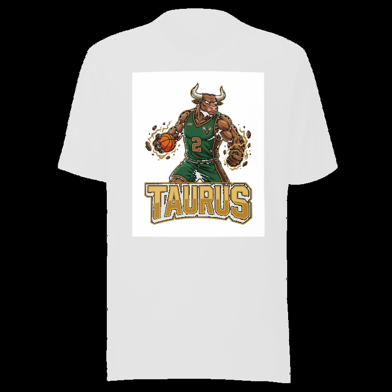 White tee (auto-whitened): Taurus Basketball - Zodiac League