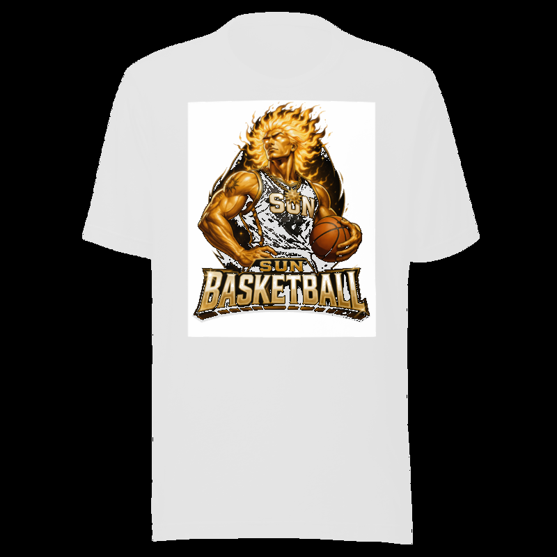 White tee (auto-whitened): Sun Basketball - Solar League Tee