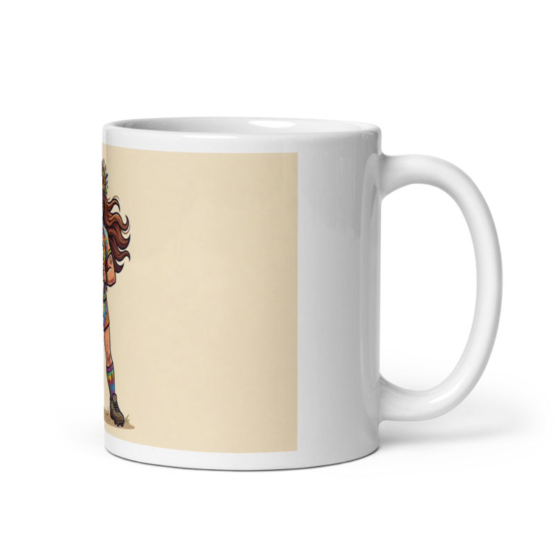 Flower Power Rugby Girl Mug