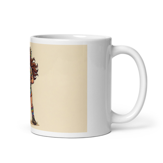 Flower Power Rugby Girl Mug