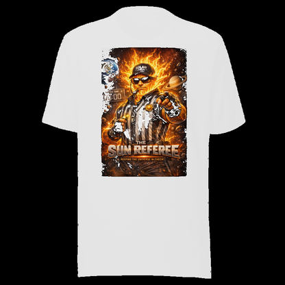 White tee (auto-whitened): Sun Referee - Solar League Tee