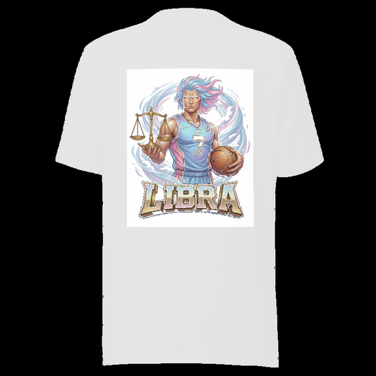 White tee (auto-whitened): Libra Basketball - Zodiac League