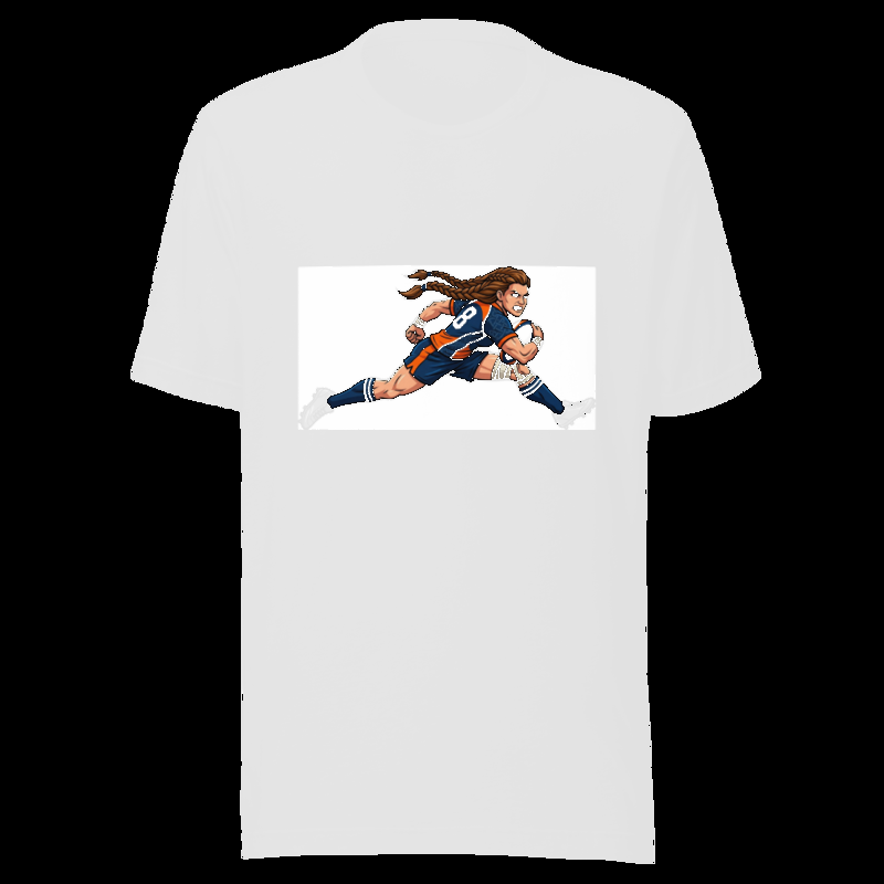 White tee (auto-whitened): Viking Rugby Warrior